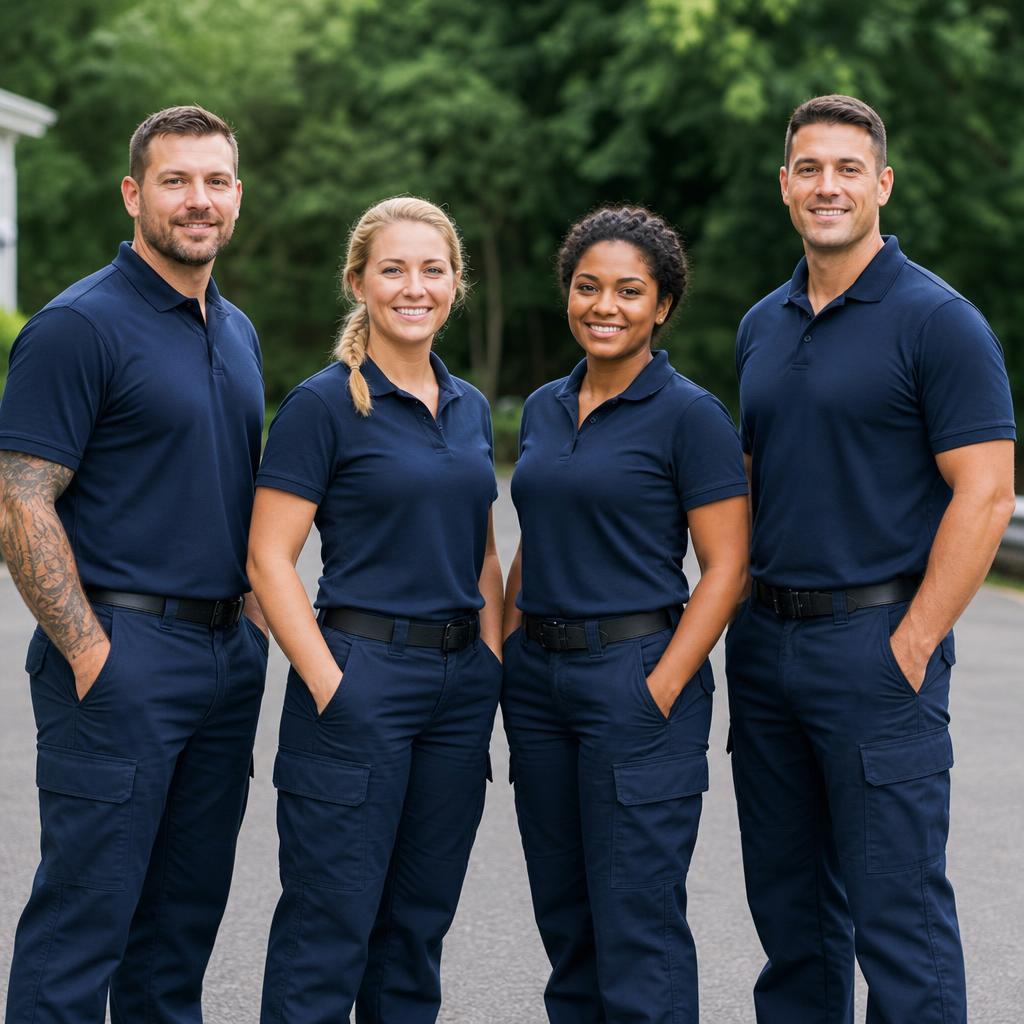 Guardian Ambulance Service crew members standing together outdoors